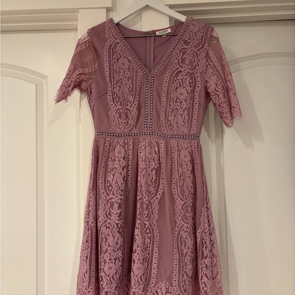Andree by Unit pink/purple lace dress Size S #feminine #lace